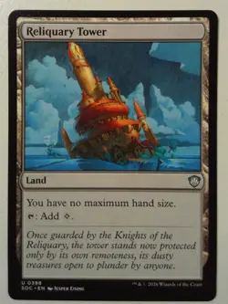 Reliquary Tower *Uncommon* Magic MtG x1 SOC Commander Secrets of Strixhaven - Image 1