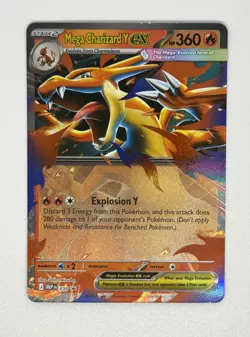 Pokemon TCG Mega Charizard Y Ex MEP #30 Promo Mega Evolutions NM English Holo - Image 1