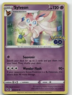 SYLVEON 035/078 RARE HOLO POKEMON GO POKEMON NEAR MINT - Image 1