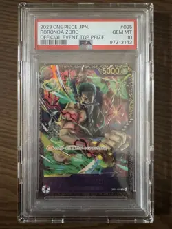 One Piece Card Roronoa Zoro Flagship Promo PSA 10 Gem Mint Japanese - Image 1