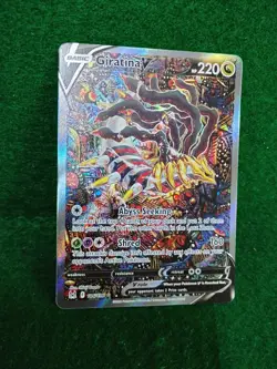 GIRATINA V FULL ART ULTRA RARE DRAGON 220 HP SWORD & SHIELD 186/196 POKEMON - Image 2