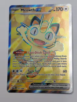 Pokemon TCG Meowth EX Ultra Rare Full Art - Perfect Order 107/88 - Mint - Image 1