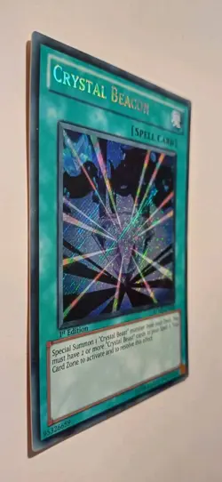 Yugioh! Crystal Beacon RYMP-EN048 1st Edition Secret Rare Near Mint! - Image 2