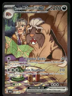 Pokemon Cards Arven's Mabosstiff ex 235/182 Destined Rivals NM - Image 1