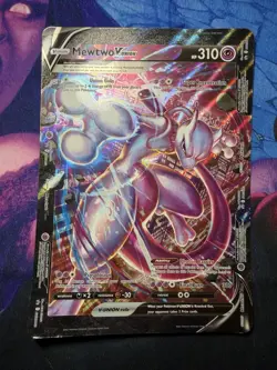JUMBO Mewtwo V Union Card SWSH161 Black Star Promo Pokemon - Image 1