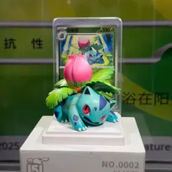 Pokemon Chinese Dream Drawing Ivysaur Card 151C-002/151 & 151C Figurine Set - Image 1