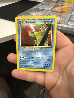 Pokemon TCG Politoed Holo Rare Card 8/75 Neo Discovery Unlimited Edition - Image 1