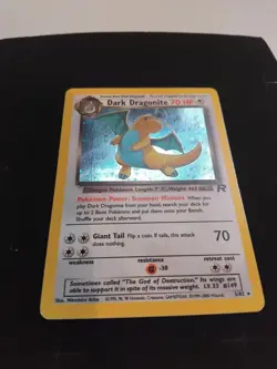 LP Pokemon TCG Team Rocket Dark Dragonite Holo Card 5/82 1999 Rare - Image 2