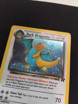 LP Pokemon TCG Team Rocket Dark Dragonite Holo Card 5/82 1999 Rare - Image 3