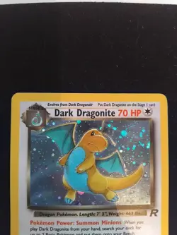 LP Pokemon TCG Team Rocket Dark Dragonite Holo Card 5/82 1999 Rare - Image 4