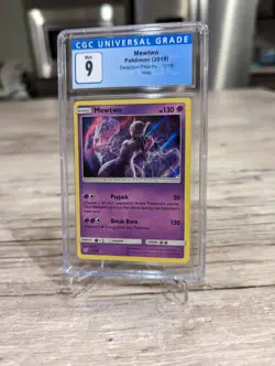 Mewtwo CGC 9 Detective Pikachu 12/18 Pokemon Card Holo NM - Image 1