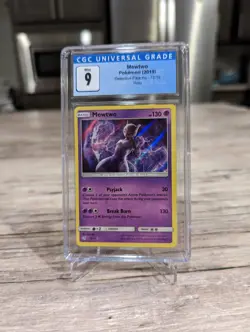 Mewtwo CGC 9 Detective Pikachu 12/18 Pokemon Card Holo NM - Image 2