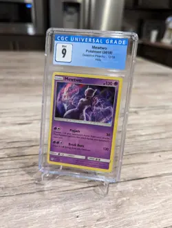 Mewtwo CGC 9 Detective Pikachu 12/18 Pokemon Card Holo NM - Image 3