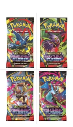 Pokemon Mega Evolution Phantasmal Flames Booster Pack x 9 - Image 1