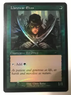 🟢 Llanowar Elves Foil 🟢 PACK FRESH - NM (Retro Frame) Media Promos MTG - Image 1