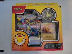Pokemon TCG 2026 Pokemon Day Pikachu Promo Box Coin + 3 Booster Packs Sealed New - Image 1