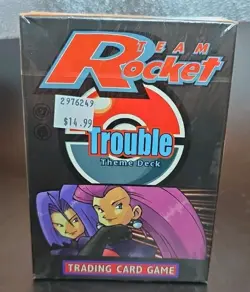 Pokemon Team Rocket Trouble Theme Deck Factory Sealed 2000 NEW - Image 1