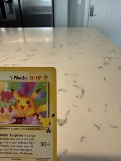 Pokemon TCG Pikachu Birthday Surprise Holo CELEBRATIONS BLACK STAR PROMO RARE - Image 3