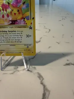 Pokemon TCG Pikachu Birthday Surprise Holo CELEBRATIONS BLACK STAR PROMO RARE - Image 5
