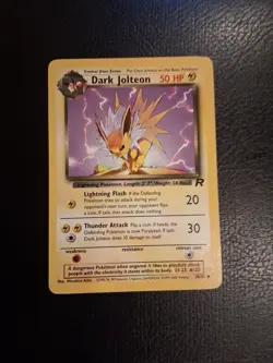 Pokemon TCG Dark Jolteon 38/82 Team Rocket Unlimited Uncommon - Image 1