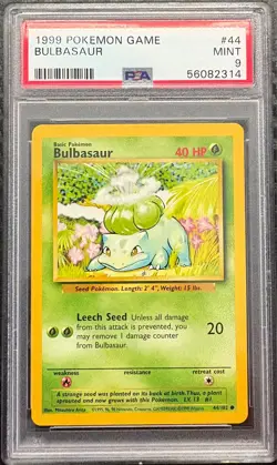 1999 Pokemon #44 Bulbasaur PSA 9 - Image 1