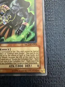 Yugioh MC2-EN003 Exodia Necross, Limited Edition, Secret Rare, NM - Image 2