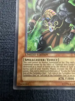 Yugioh MC2-EN003 Exodia Necross, Limited Edition, Secret Rare, NM - Image 3