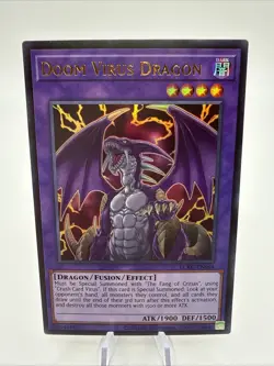 Yugioh Doom Virus Dragon LCKC-EN064 Ultra Rare Unlimited Near Mint - Image 1