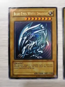 3x Blue Eyes White Dragon Yu-gi-oh Played Condition - Image 2