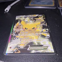 Pikachu EX XY124 Full Art Promo Holo Black Star Pokemon Card XY English - Image 2