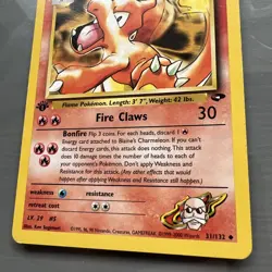 Pokemon Card Blaine's Charmeleon 1st Edition Uncommon Gym Challenge 31/132 NM - Image 4