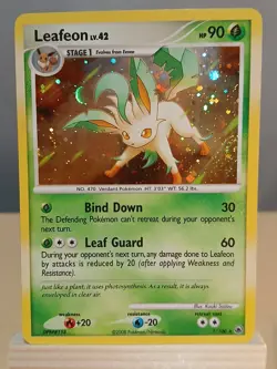 Leafeon Holo Rare Majestic Dawn 7/100 Card 2008 MP swirl - Image 1