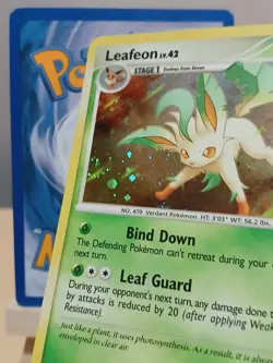 Leafeon Holo Rare Majestic Dawn 7/100 Card 2008 MP swirl - Image 5