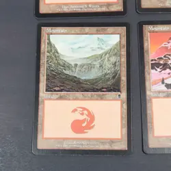 MTG Card - 4x Mountain - Odyssey - LP/NM - Vintage Basic Lands - All 4 Artworks - Image 5