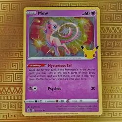 Mew 011/025 Pokemon Celebrations Holo Rare TCG - Image 1