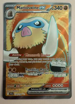 Pokemon TCG Mamoswine ex 174/159 Sv09: Journey Together Holo - Image 1