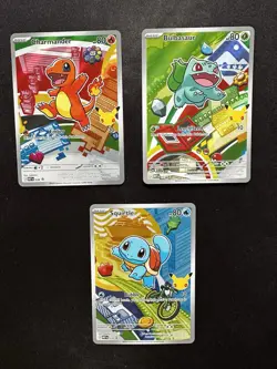 Pokemon First Partner Illustration Collection Kanto Gen 1 Starter - FRESH PACK - Image 1