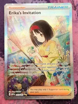 Pokemon: SV: Scarlet & Violet 151: Holofoil Erika's Invitation (203/165): LP Con - Image 1