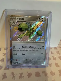 Pokemon TCG Scizor 191/091 Baby Shiny Paldean Fates Scarlet & Violet - Image 1