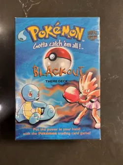 Wizards of the Coast Pokemon TCG Blackout Theme Deck Sealed 1999 Hitmonchan - Image 1