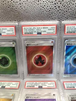 2019 POKEMON JPN SUN & MOON TAG TEAM GX ALL STARS EVERY ENERGY TYPE HOLO PSA 10 - Image 3
