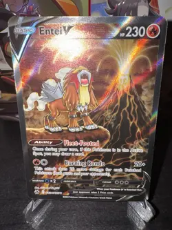 Pokemon TCG Entei V GG36/GG70 Crown Zenith: Galarian Gallery NEAR MINT - Image 1