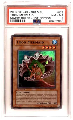 2002 Yu-Gi-Oh Magic Ruler 1st Edition Toon Mermaid #72 PSA 8 ES6 - Image 1