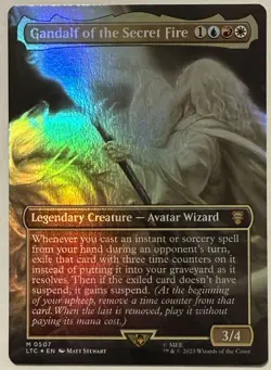 Gandalf of the Secret Fire (Borderless) Lord of the Rings Foil - MTG MYTHIC - Image 1