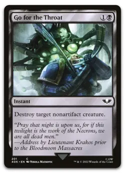 Go for the Throat #201 (NM) Warhammer 40,000 40K Magic MTG - Image 1