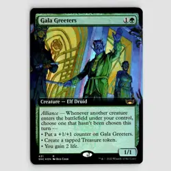 Gala Greeters (Extended Art) (Foil) - SNC #431 Rare - NM New Capenna - Image 1