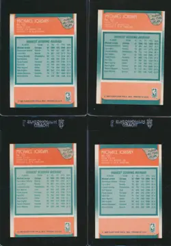 1988 FLEER BASKETBALL #120 MICHAEL JORDAN ALL-STAR LOT OF 4 EX-MT/NM HOF - Image 2