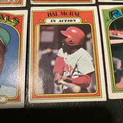 6x 1972 TOPPS Baseball Card Star Cards Lot World Series Foster McRae McCarver VG - Image 4