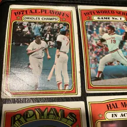 6x 1972 TOPPS Baseball Card Star Cards Lot World Series Foster McRae McCarver VG - Image 5