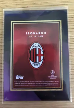 Leonardo Auto Autograph Topps Deco 2023/24 Legends AC Milan Football Card /25 - Image 2